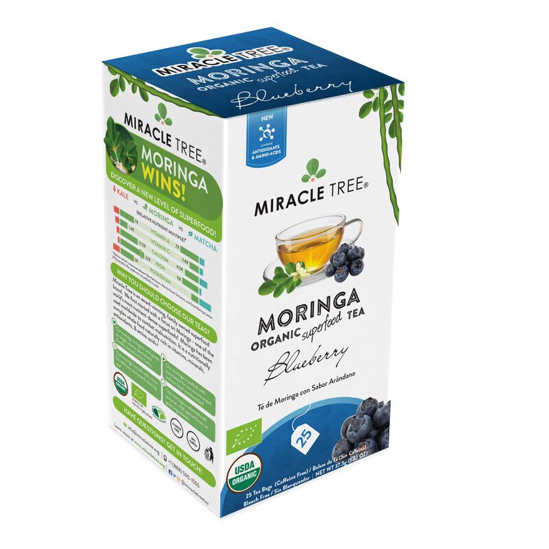T&eacute; Miracle Tree Moringa Sabor Ar&aacute;ndano Azul 25 ... image number null