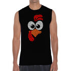 Camiseta Sin Mangas Word Art Para Hombre - Cara de Pavo - Negro