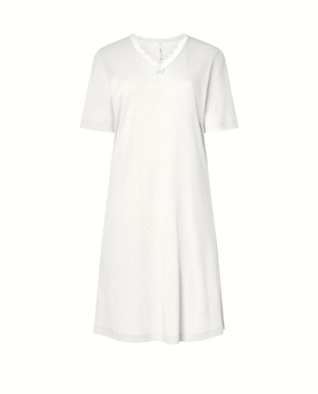 Camis&oacute;n Lencero de Puntilla con Manga Corta Mar... image number null