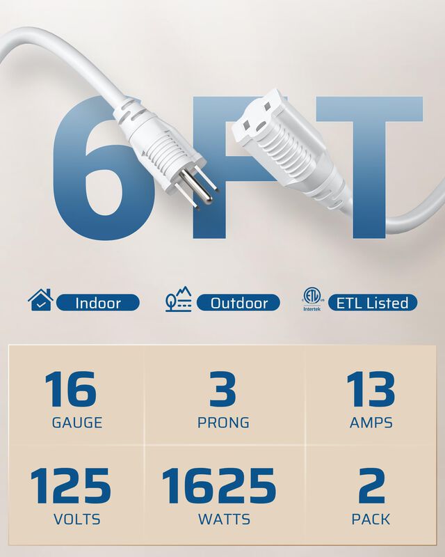 Cable De Extensi&oacute;n Dewenwils, 6 Pies, 16 Awg, S... image number null