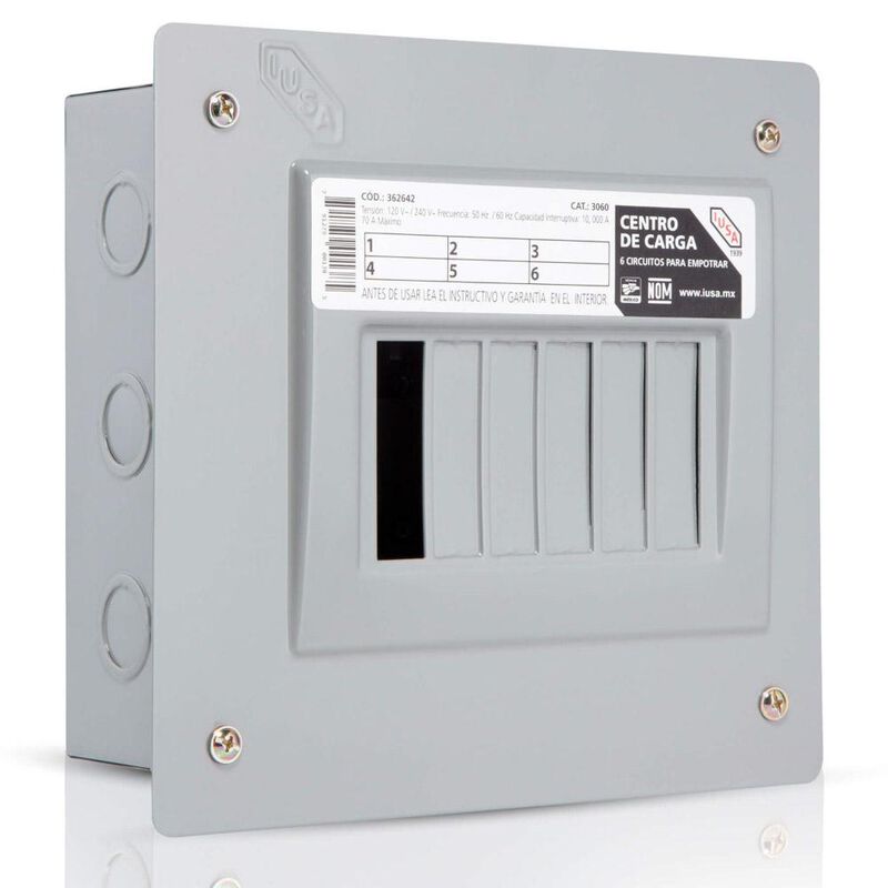 Centro de carga 6 polos Empotrable image number null