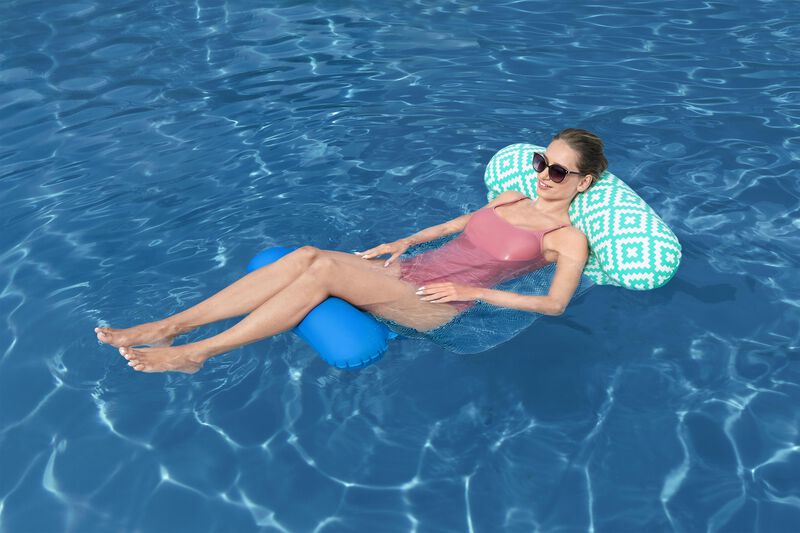 Cama inflable 1.45cm x 87cm con almohada col az... image number null
