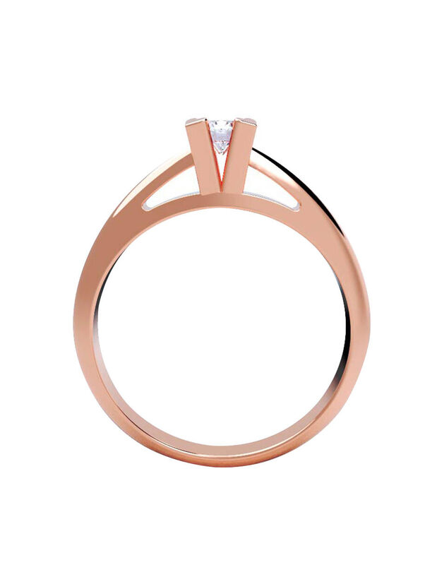 Anillo de Compromiso de 14K con Circonia Talla ... image number null