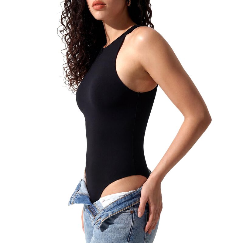 Body Reoria Sin Mangas Espalda Racer Negro Tall... image number null