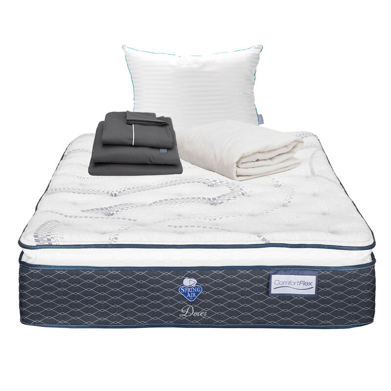 Colch&oacute;n Queen Size Dover + Almohada Royal + Pro... image number null