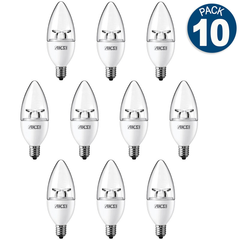 Pack de 10 focos LED Aksi 4W Vela Base E12 Luz ... image number null