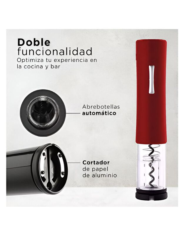 Sacacorchos eléctrico Casa BIU de metal image number null