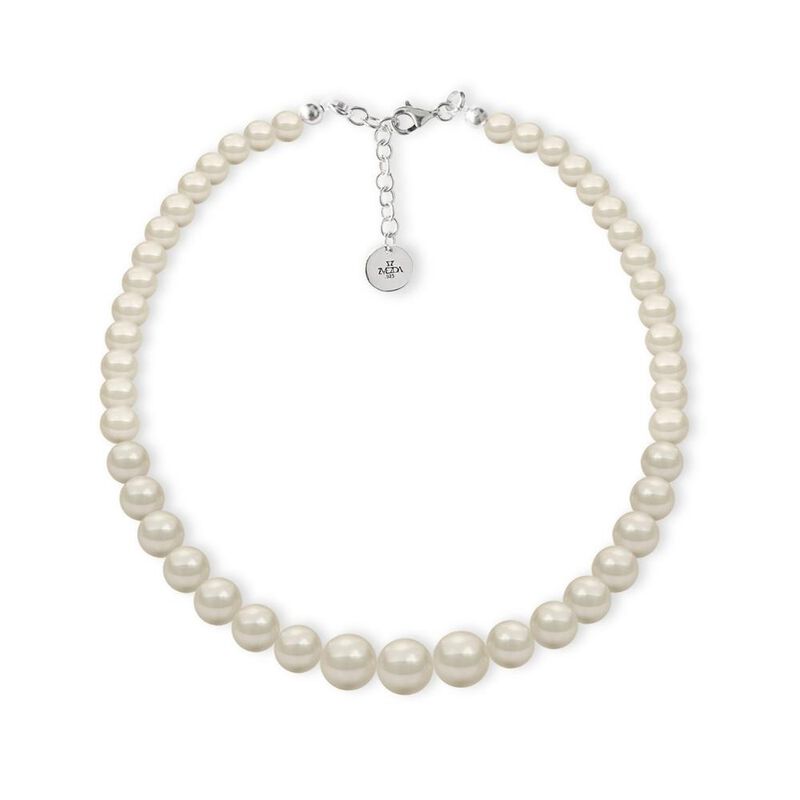 Collar Creciente Perlas de Cristal Zvezda Plata... image number null