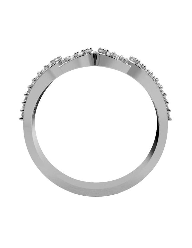 Anillo de Compromiso en Oro Blanco 14K con Circ... image number null