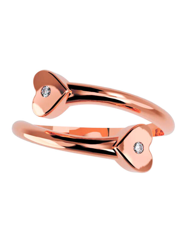 Anillo de Compromiso en Oro Rosa 10K con Circon... image number null