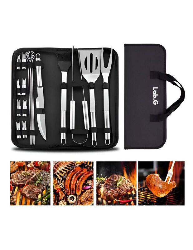 Set utensilios para asar Casa BIU de acero inox... image number null