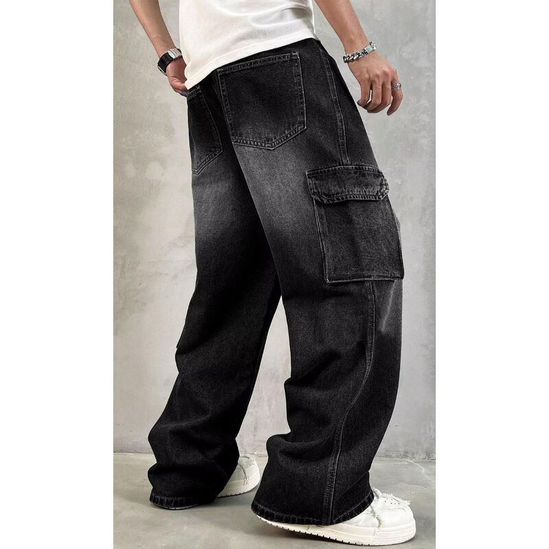 Jeans Cargo Hungson Holgados de Pierna Ancha Ne... image number null