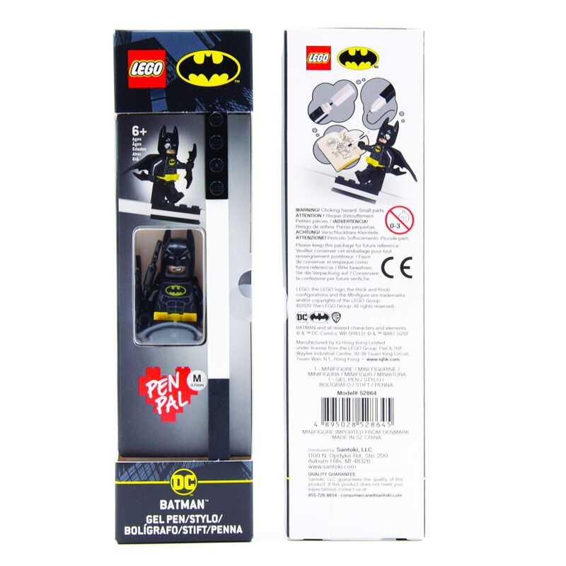 Bol&iacute;grafo De Gel Lego Con Minifigura De Batman,... image number null