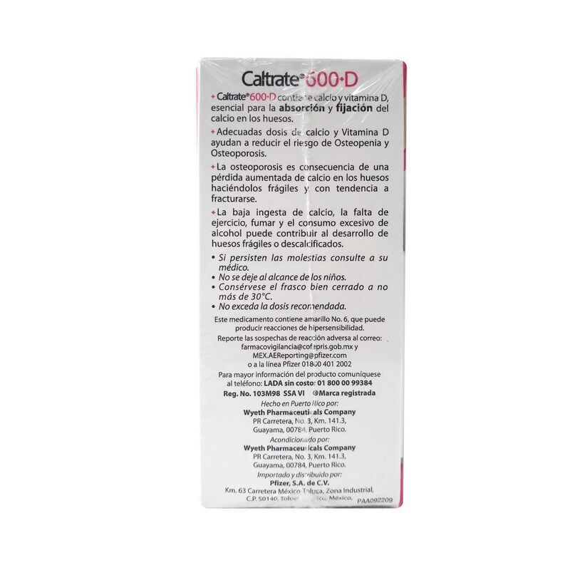 Caltrate 600+d 600 Mg/400 Ui 90 Tabletas image number null