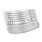 Teclado Ergon&oacute;mico Inal&aacute;mbrico Logitech Wave Keys Blanco Roto