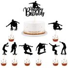 Adorno Para Pastel Lveud 7 Piezas &ndash; Patineta Y "&iexcl;feliz Cumplea&ntilde;os!"