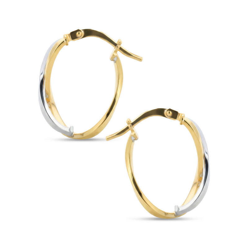 Arracadas Bicolor Oro 10k Elegantes | Bizzarro image number null