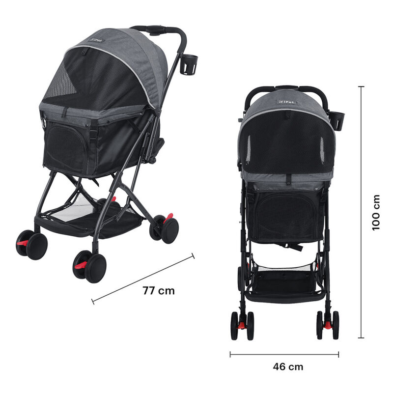 Carriola Plegable Para Mascotas Negro image number null