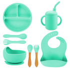 Juego de babero y accesorios de silicón Aquila baby Aqua
