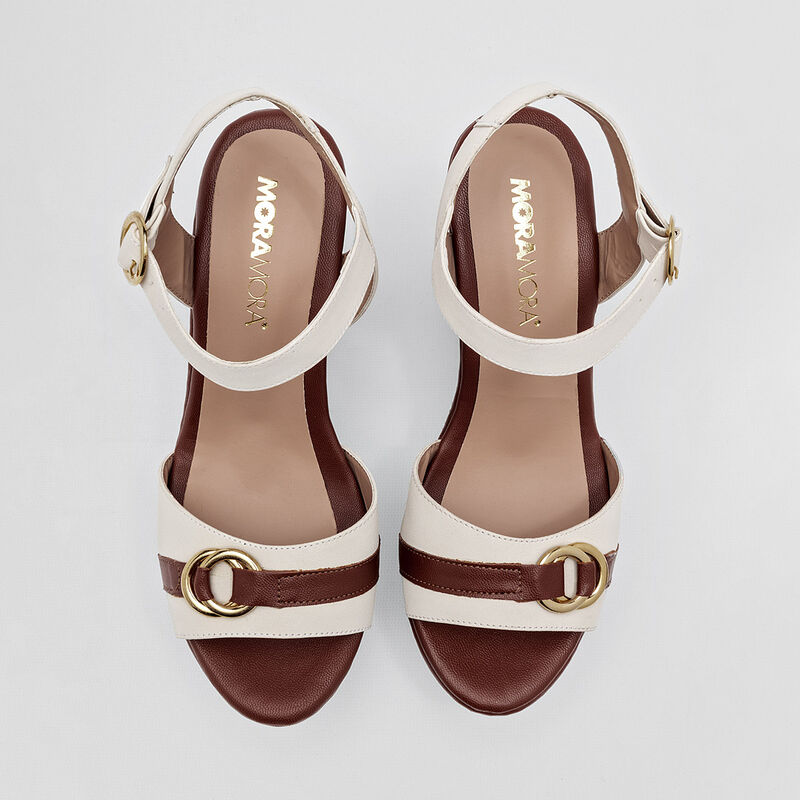 Moramora Sandalia para mujer late cafe image number null