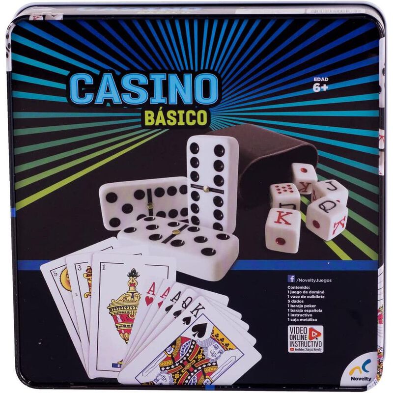 Casino Básico Novelty en Caja Metálica image number null