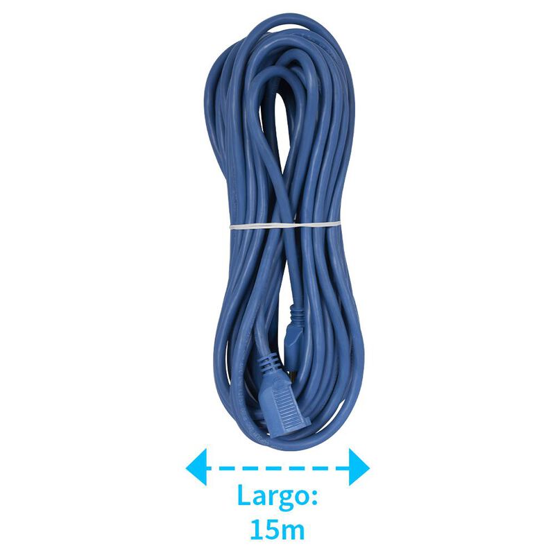 Extensi&oacute;n Uso Rudo Aterriz. Azul, Clavija Recta... image number null