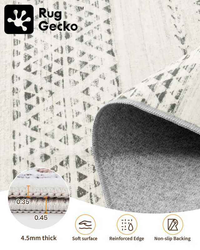 Alfombra Miukiki Lavable Gris Marrueco 2x3 Para... image number null