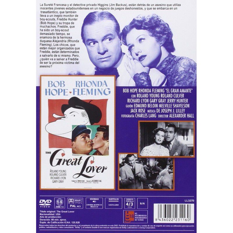 El Gran Amante (the Great Lover) 1949 [dvd] image number null