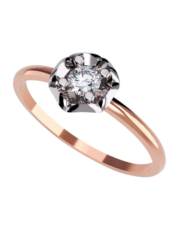 Anillo de Compromiso de 14K con Diamante de Lab... image number null