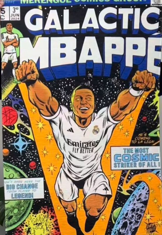 Exclusiva! Cobija Frazada Mbappe Comic image number null