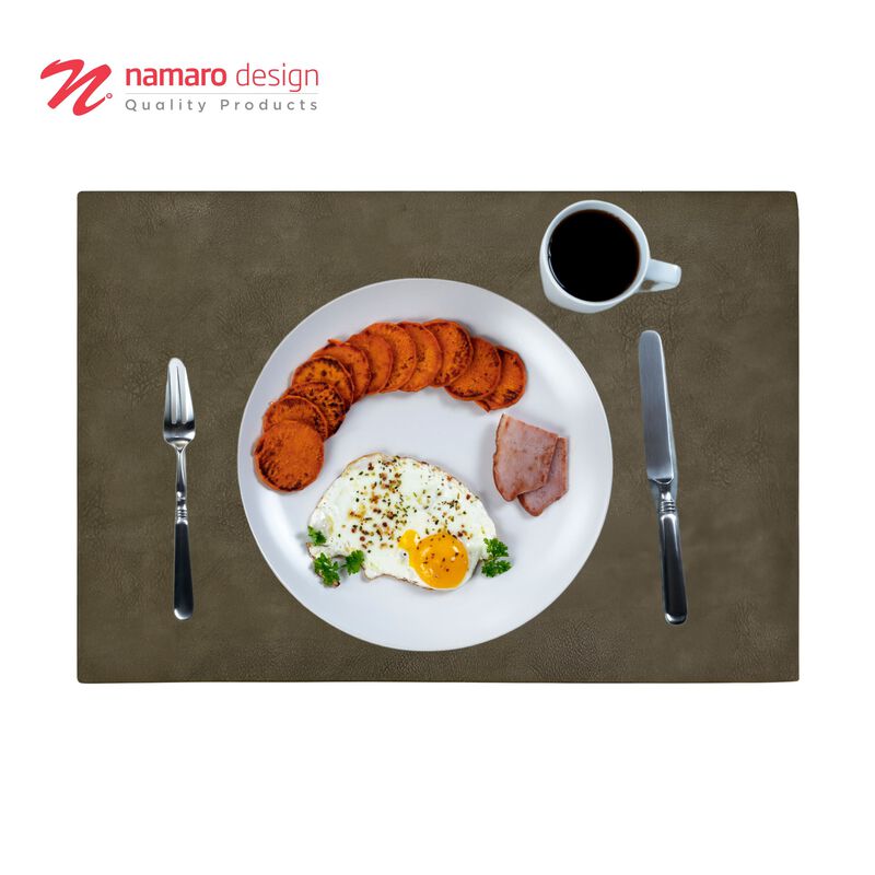 Mantel Individual 4 Piezas Vinipiel Verde Oliv ... image number null