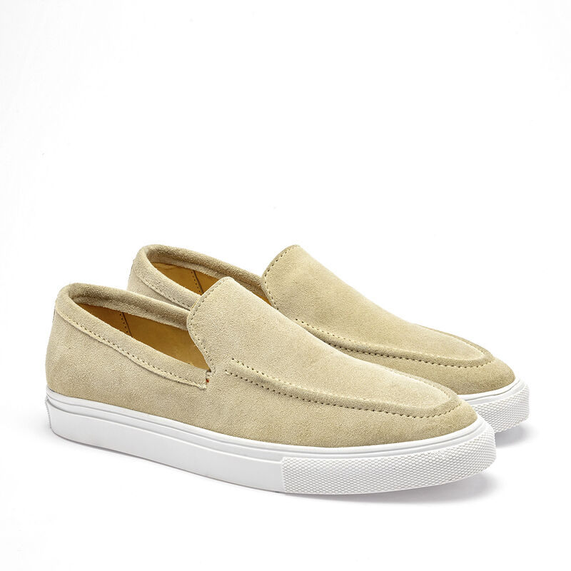 Elegancy zapato casual piel para hombre beige c... image number null