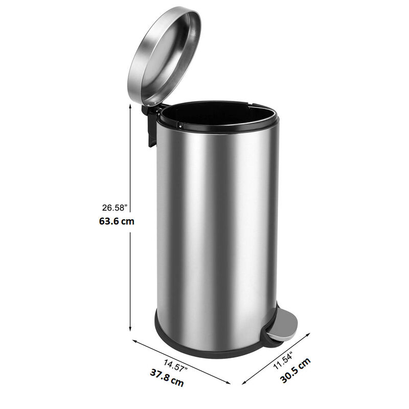 Set de 2 Botes de Basura con Pedal 30L y 5L  Ac... image number null