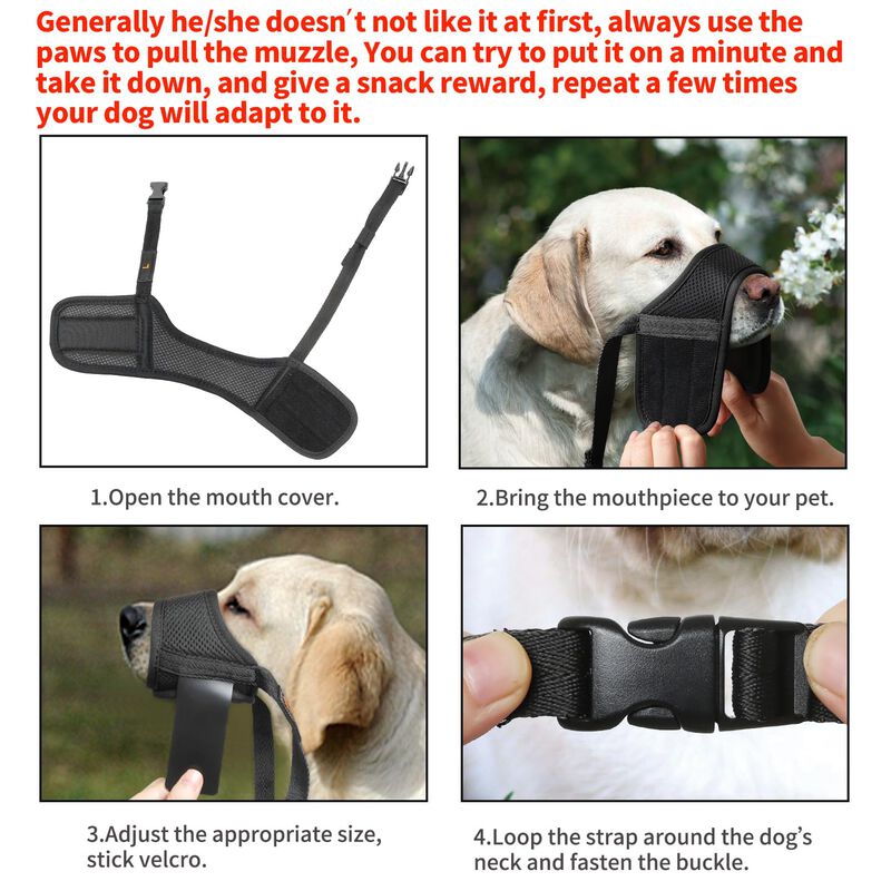 Bozal Para Perro Heele De Nylon Transpirable, A... image number null