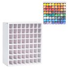 Krafetto organizador de almacenamiento de pinturas para manualidades con 64 compartimentos, soporte de pintura de pared, estante apilable para botellas de pintura acr&iacute;lica de 2 oz