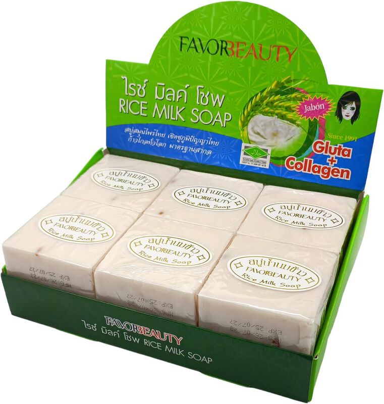 12 Jabones Tailandés de Arroz Hecho a Mano Colá... image number null