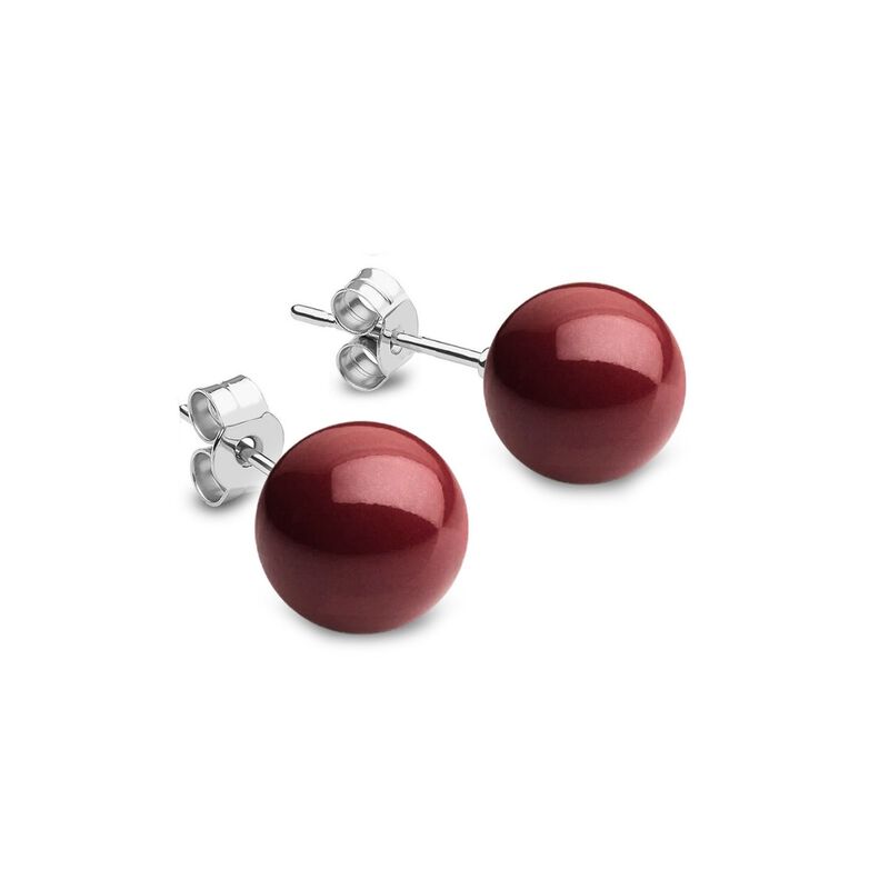 Collar, aretes y pulsera Perlas de cristal larg... image number null