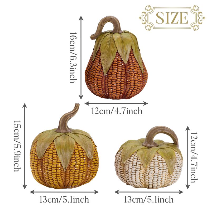 Juego De 3 Calabazas Decorativas Valery Madelyn... image number null