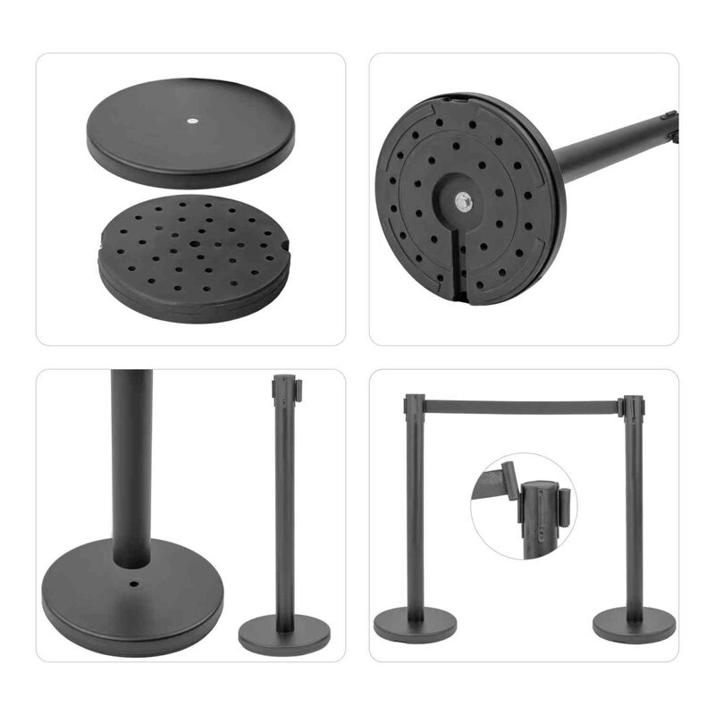 Postes Delimitadores Unifila Cinta Retr&aacute;ctil Ne... image number null