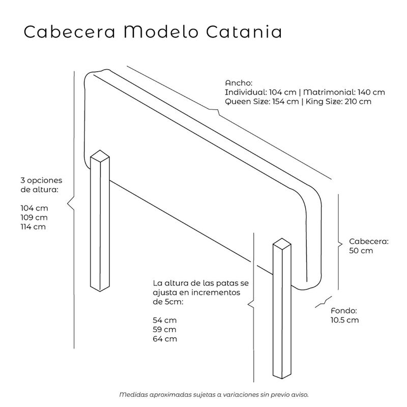Cabecera King Size Dicasa Catania Mostaza image number null