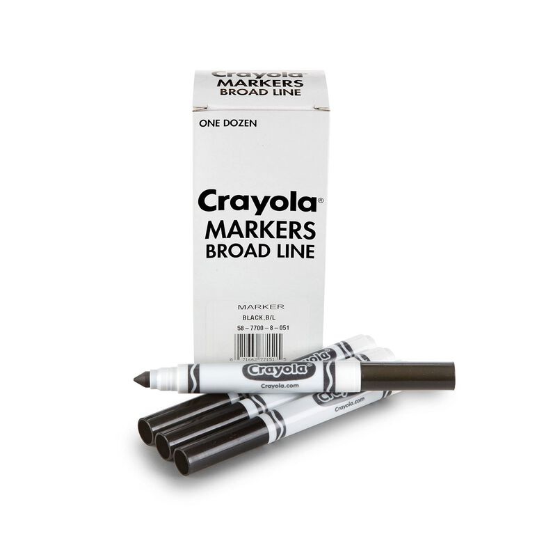 Rotulador Crayola Broad Line Negro De 12 Quilat... image number null