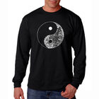 Camiseta De Manga Larga Word Art Para Hombre - Yin Yang - Negro