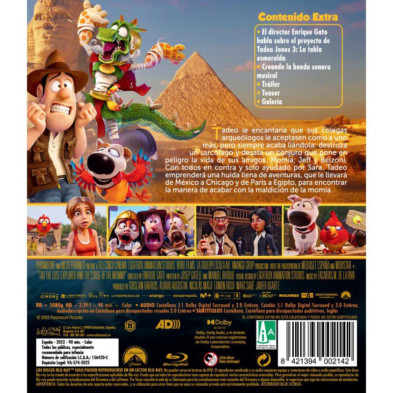 Tadeo Jones 3: La Tabla esmeralda (Blu-ray) [Bl... image number null