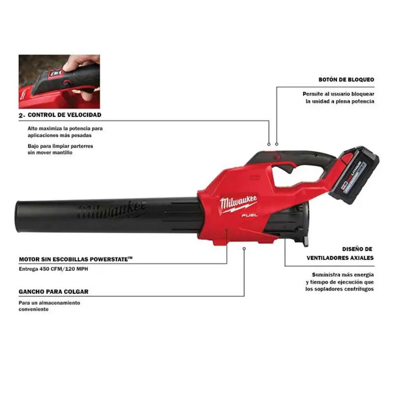 Sopladora Inalambrica M18 Fuel Milwaukee 2724-2... image number null