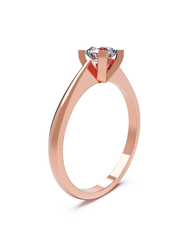 Anillo de Compromiso de 14K con Diamante de Lab... image number null