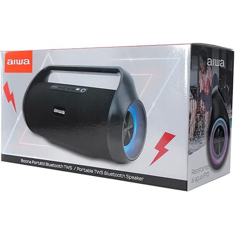 Bocina Port&aacute;til Aiwa AWS800BT-NEGR Al&aacute;mbrica e ... image number null