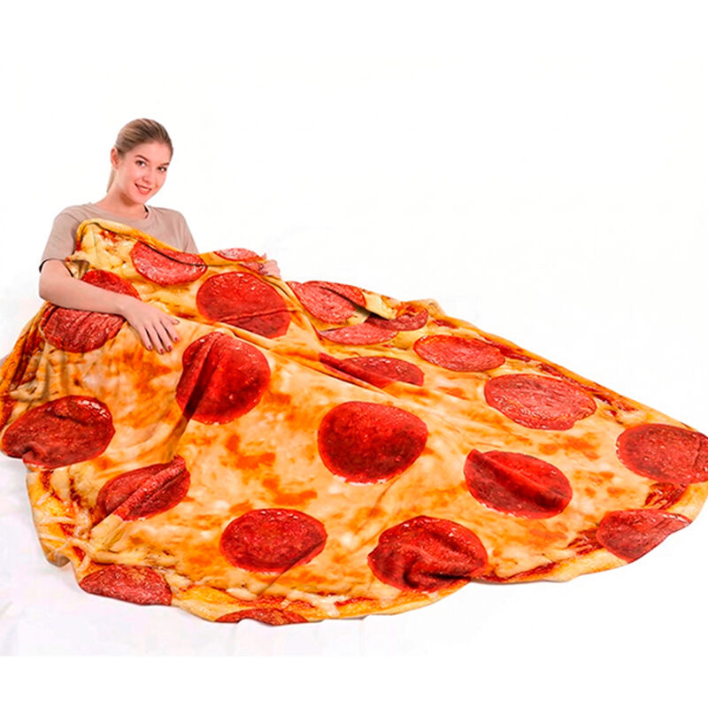 Cobija Redonda Tipo Pizza 180 Cm, Franela Suave... image number null