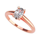 Anillo de Compromiso en Oro Rosa 14K con Circonia -  Talla:7/ FJ767-14R-CZ-7