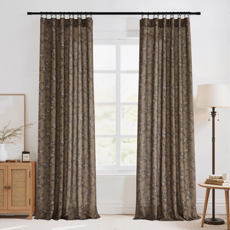 Cortinas Stangh 274 cm De Lino Floral Para Sal&oacute;... image number null