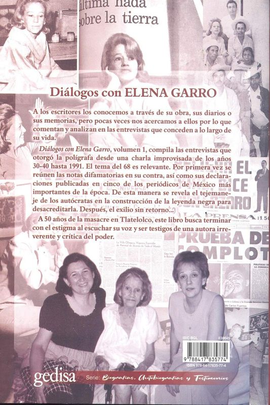 Di&aacute;logos Con Elena Garro. Entrevistas Y Otros T... image number null